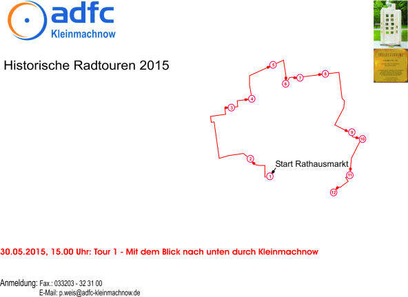 Adfc Historische Radtour: Mit dem Blick nach unten durch Kleinmachnow, 15 km