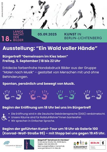 Lange Nacht der Bilder 2025 Ausstellung: „Ein Wald voller Hände“