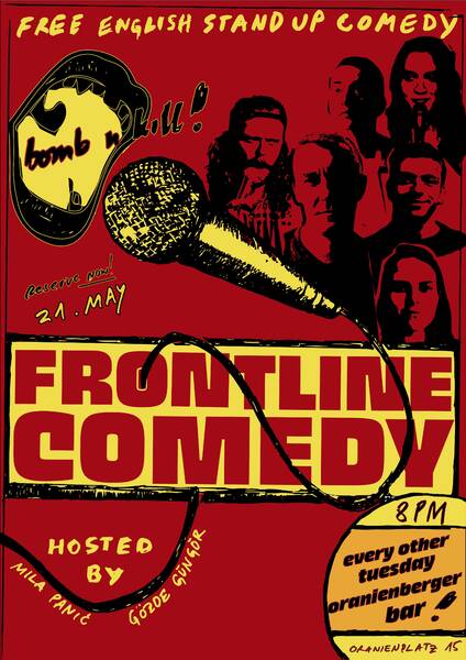 Frontline Comedy - open mic on a Tuesday 21.5.2024