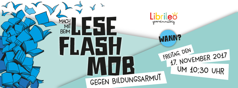 Lese-Flashmob gegen Bildungsarmut