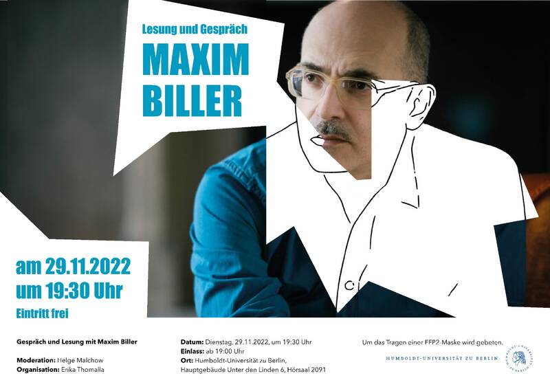 Lesung und Gespräch mit dem Autor Maxim Biller (19:30 Uhr)