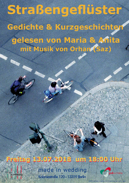Lesung "Straßengeflüster" von Maria und Anita
