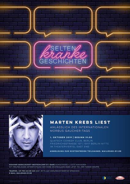 Lesung: Selten Kranke Geschichten - Marten Krebs liest