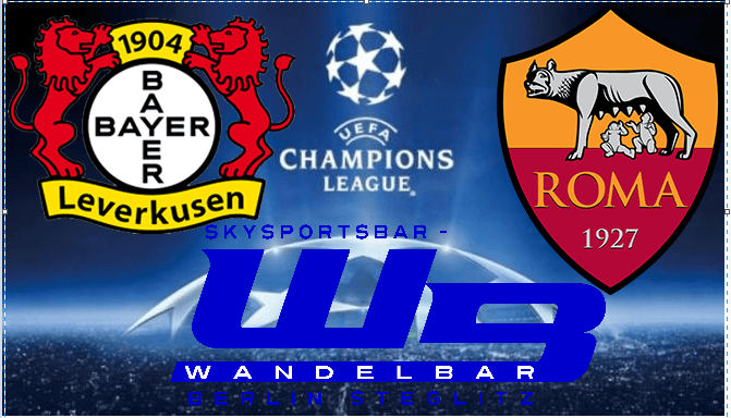 Bayer Leverkusen vs. Roma Live auf Großbildleinwand