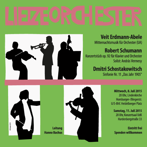 Das Lietzerorchester spielt Schumann, Schostakowitsch und Erdmann-Abele (UA)