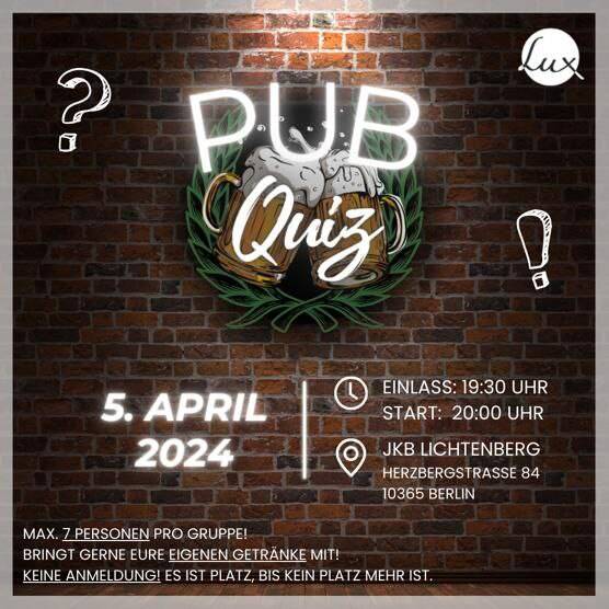 Pubquiz #5 in Lichtenberg