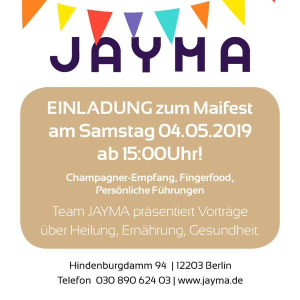 Einladung zum Maifest | JAYMA Physiotherapie in Lichterfelde