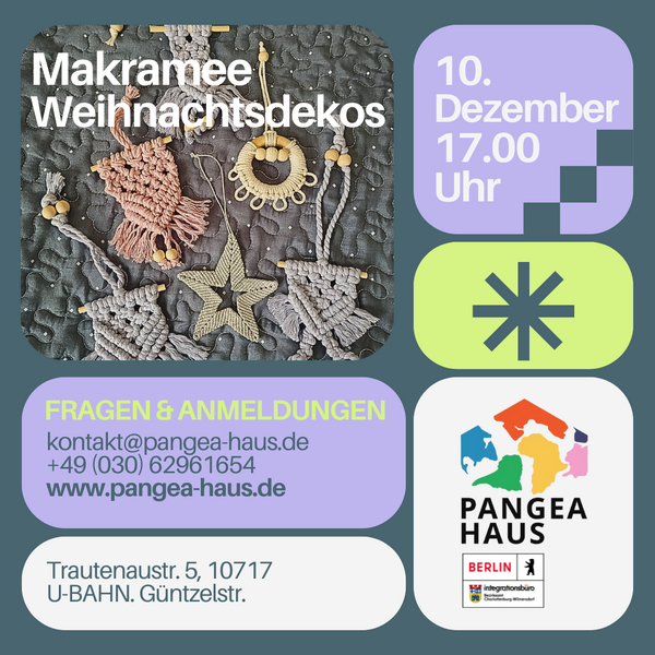 Makramee Weihnachtsdekos