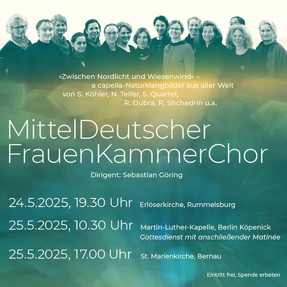 Chorkonzert a capella zum Thema "Natur"