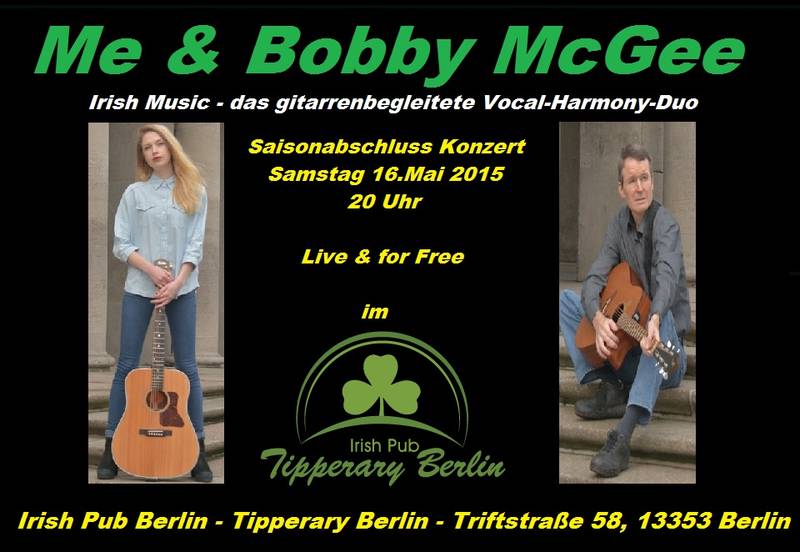 Gratiskonzert Me & Bobby McGee im Irish Pub Berlin