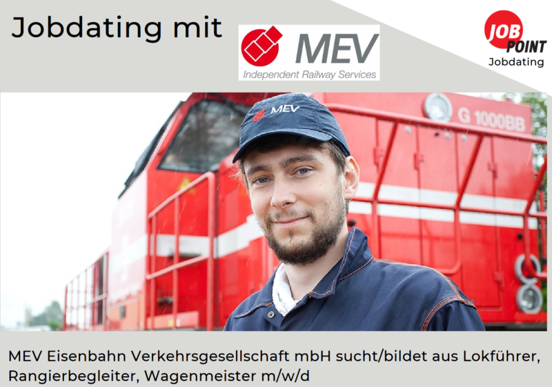 Jobdating: MEV sucht Lokführer*innen