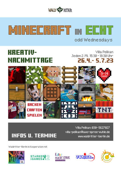 Minecraft in Echt Kreativnachmittag – Plätzchen backen