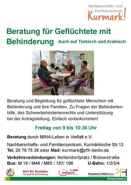 Beratung für Geflüchtete mit Behinderung