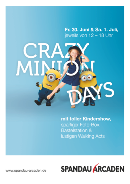 ‘Crazy Minion Days‘ in den Spandau Arcaden