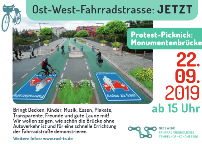 Protestpicknick auf der Monumentenbrücke