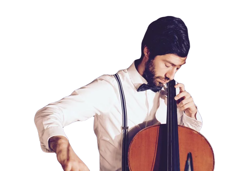 Ein Cello - vervielfältigt