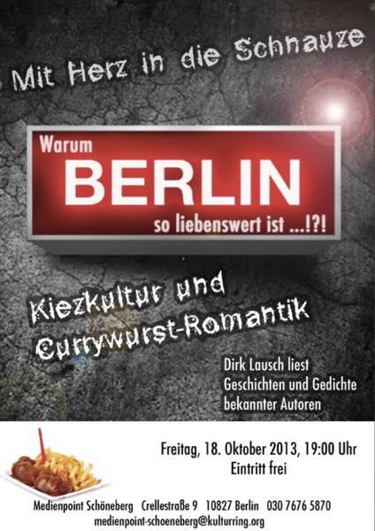 Dirk Lausch liest "Mit Herz in die Schnauze. Warum Berlin so liebenswert ist ...!?!"