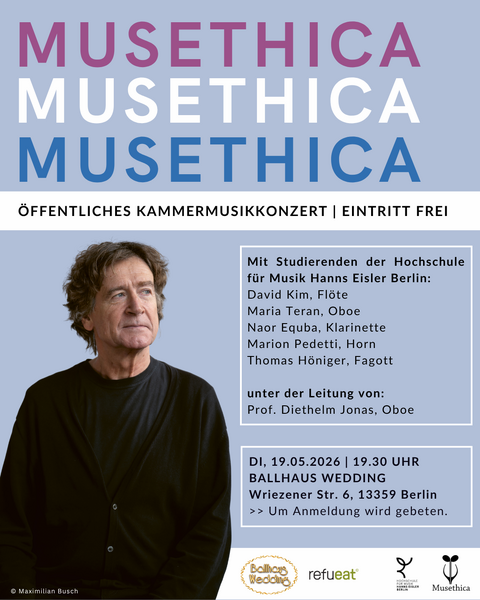 Musethica-Konzert mit Bläserquintett: Eintritt frei