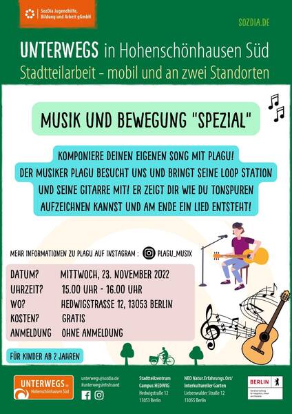 Musik und Bewegung "Special" mit Musiker PlaGu