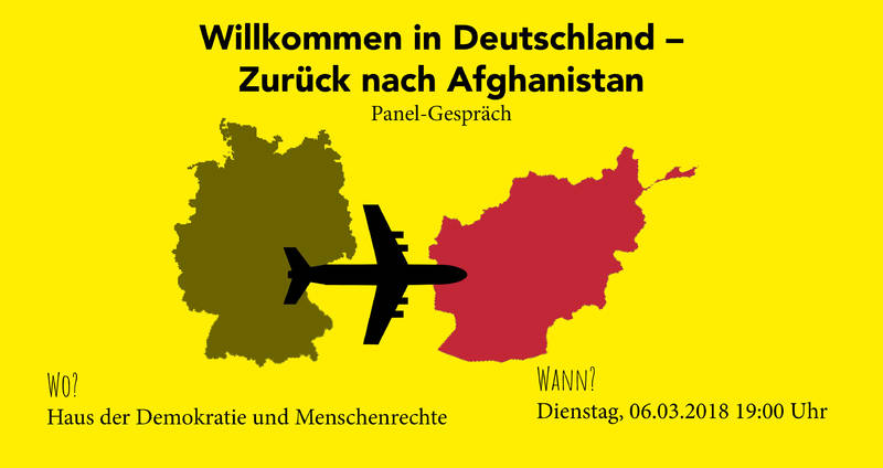 Amnesty International: "Willkommen in Deutschland - zurück nach Afghanistan" Kunstperformance und Podiumsdiskussion zum Thema Asyl