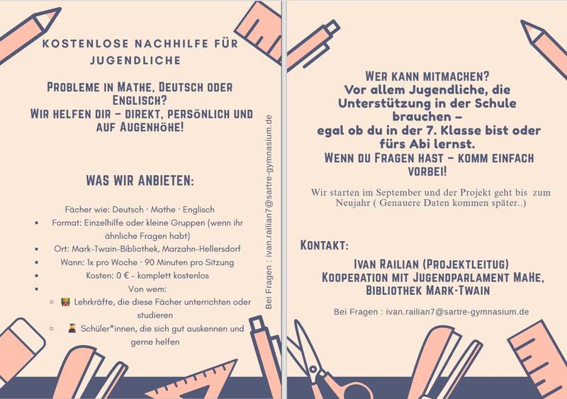Nachhilfe ab 7. Klasse