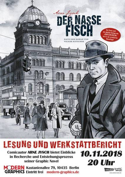Babylon Berlin: Arne Jysch liest aus seinem Comicadaption Der Nasse Fisch