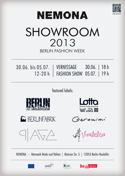 Fashion Week für alle : Neuköllner Mode im NEMONA Showroom 2013