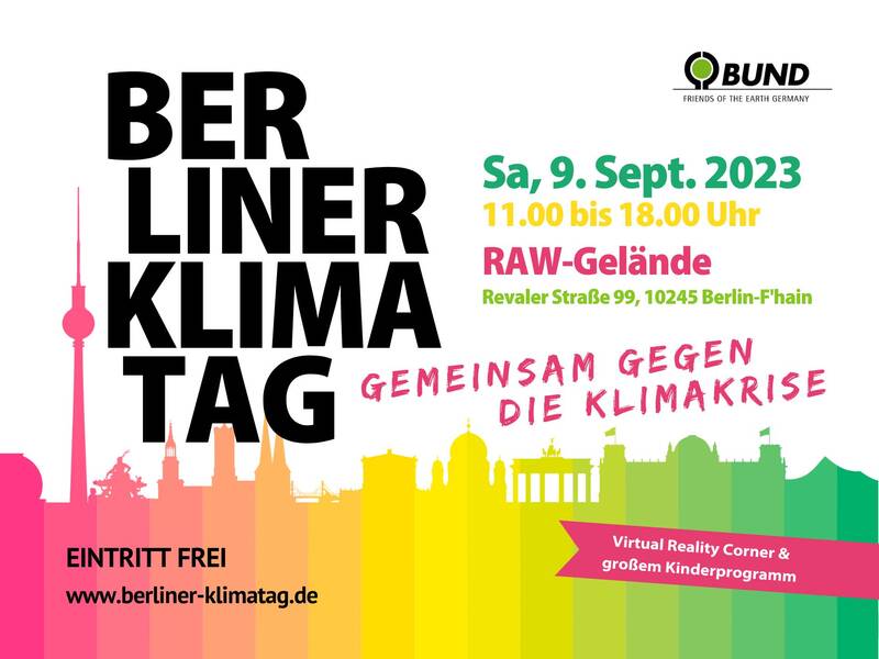 Infostand auf dem Berliner Klimatag zu nachhaltiger Ernährung