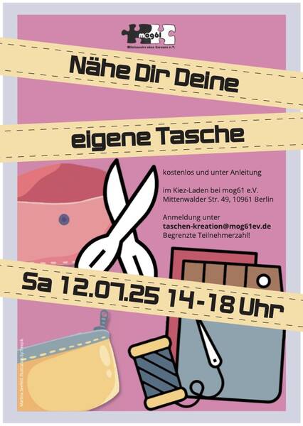 Taschen kreativ gestalten: Näh deine eigene Tasche bei mog61 – kostenlos!