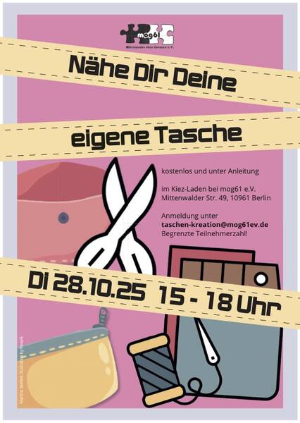 Taschen kreativ gestalten: Näh deine eigene Tasche bei mog61- kostenlos!