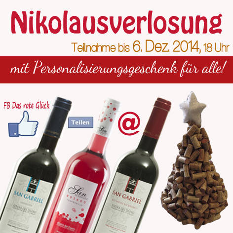 NIKOLAUSVERLOSUNG drei Ribera del Duero Weine mit Personalisierungsgeschenk