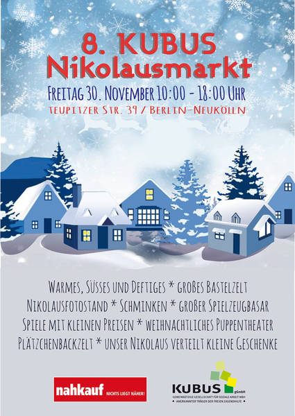 Willkommen zum 8. KUBUS Nikolausmarkt
