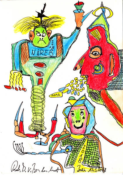Vernissage "Wichtelmännchen aus dem All hier in NILREB eingetroffen!"