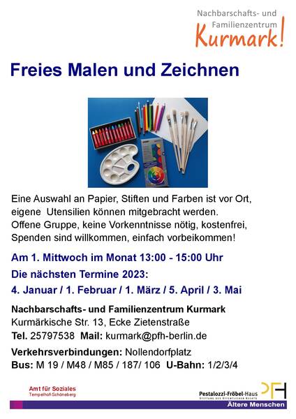 Freies Malen und Zeichnen