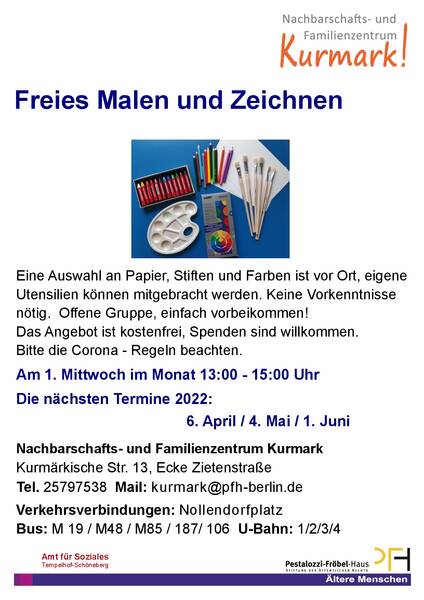 Freies Malen und Zeichnen