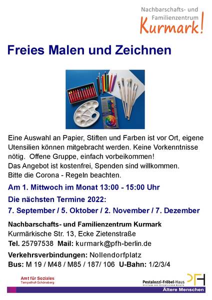 Offene Gruppe - Malen und Zeichnen 