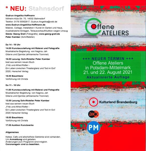 Offenes Atelier in Stahnsdorf - Angelika Hoffmann 2021