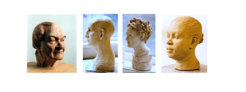 Köpfe und Portraits aus Ton modellieren, zeichnen und Museumbesuch mit Bärbel Rothhaar