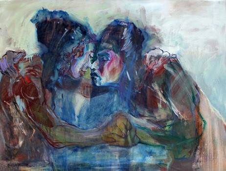 Führung mit der Künstlerin durch die aktuelle Ausstellung, Konzert mit Querflöte und Harfe