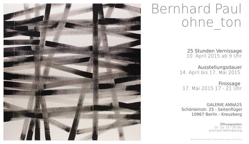 Bernhard Paul ohne_ton - Ausstellung