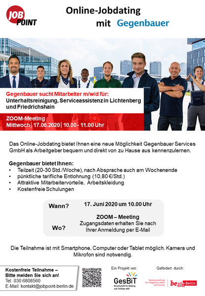 OnlineJobdating mit Gegenbauer Services GmbH