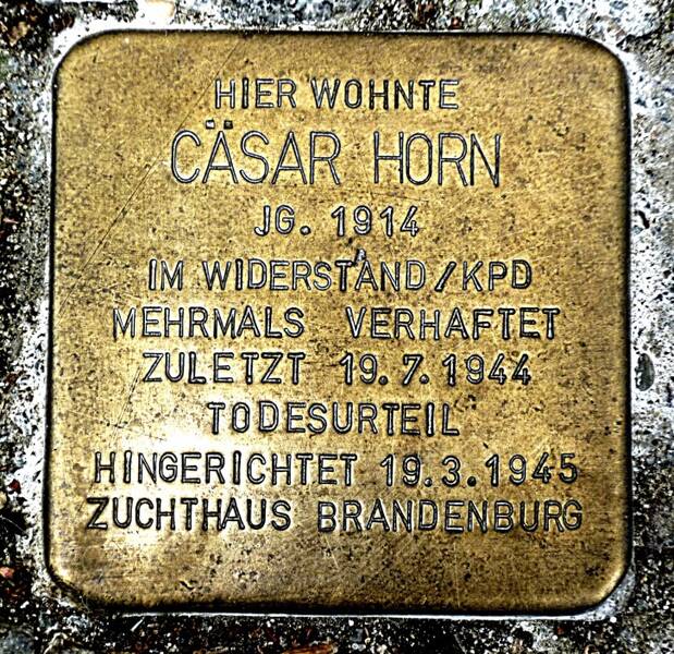 Kommunistische Widerstandskämpfer  im Brunnenviertel