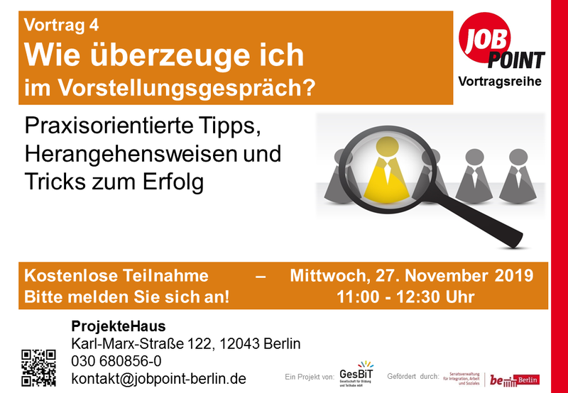 Vortrag: Wie überzeuge ich im Vorstellungsgespräch?