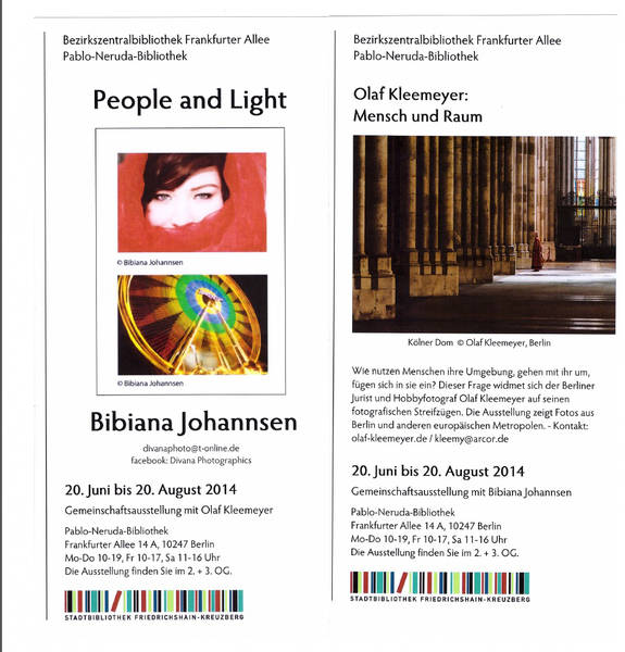 Foto-Ausstellung "People and Light" + "Mensch und Raum"