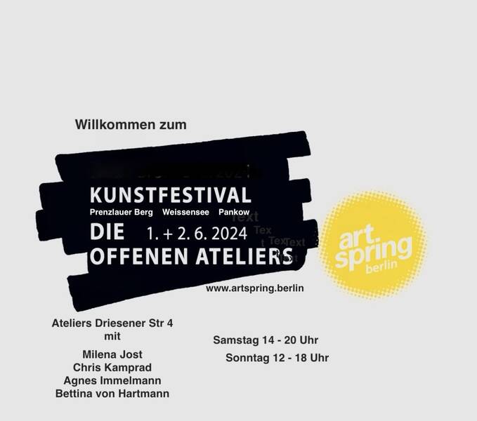 artspring berlin - Offene Ateliers - Ateliergemeinschaft Driesenerstraße 4  Prenzlauer Berg