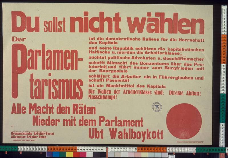 Linkskommunismus in der Weimarer Republik.- Vortrag von Rhena Stürmer