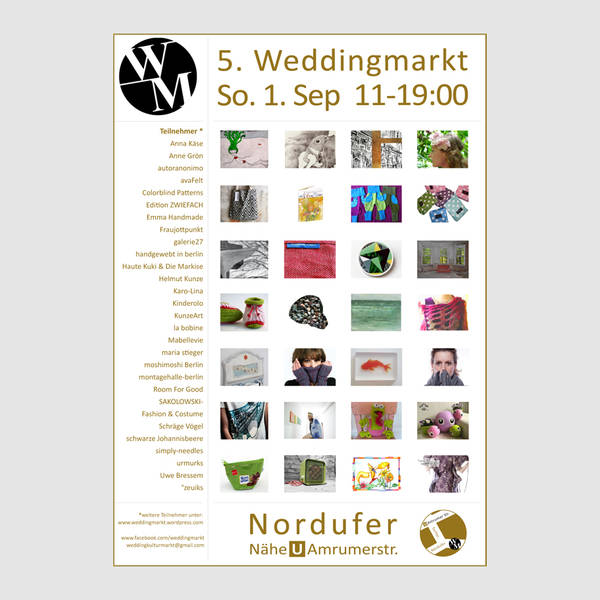 5. Weddingmarkt Kunst, Mode, Design, Schmuck Markt (Nähe U9-Amrumer Str.)