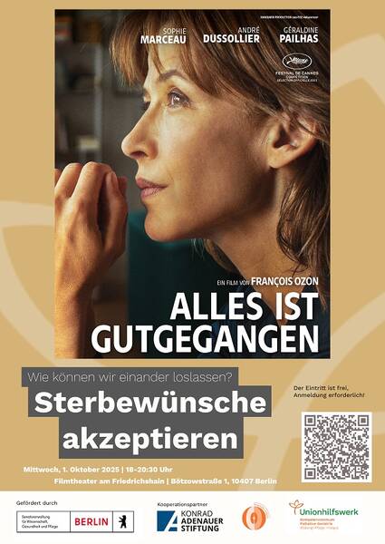 Filmabend mit Diskussion: „Alles ist gut gegangen“ - Sterbewünsche akzeptieren 