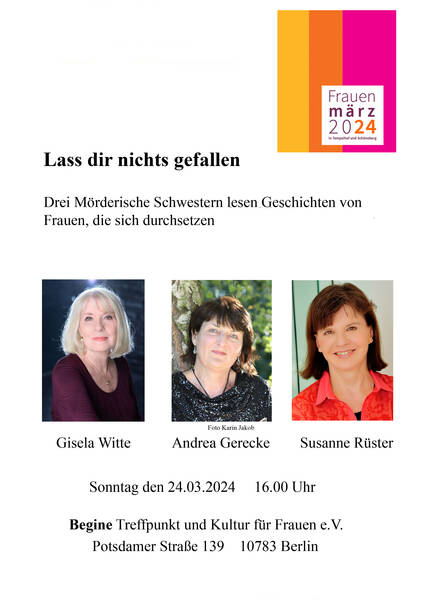 Lass dir nichts gefallen - Lesung im Frauenmärz