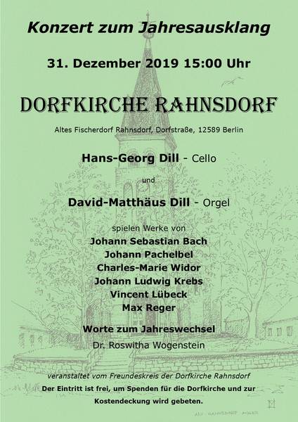 Konzert zum Jahresausklang - Dorfkirche Rahnsdorf